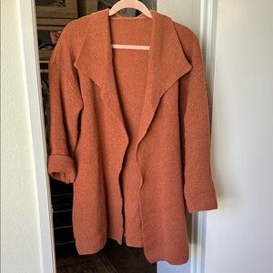 Burnt Orange Cozy Oversized Cardigan